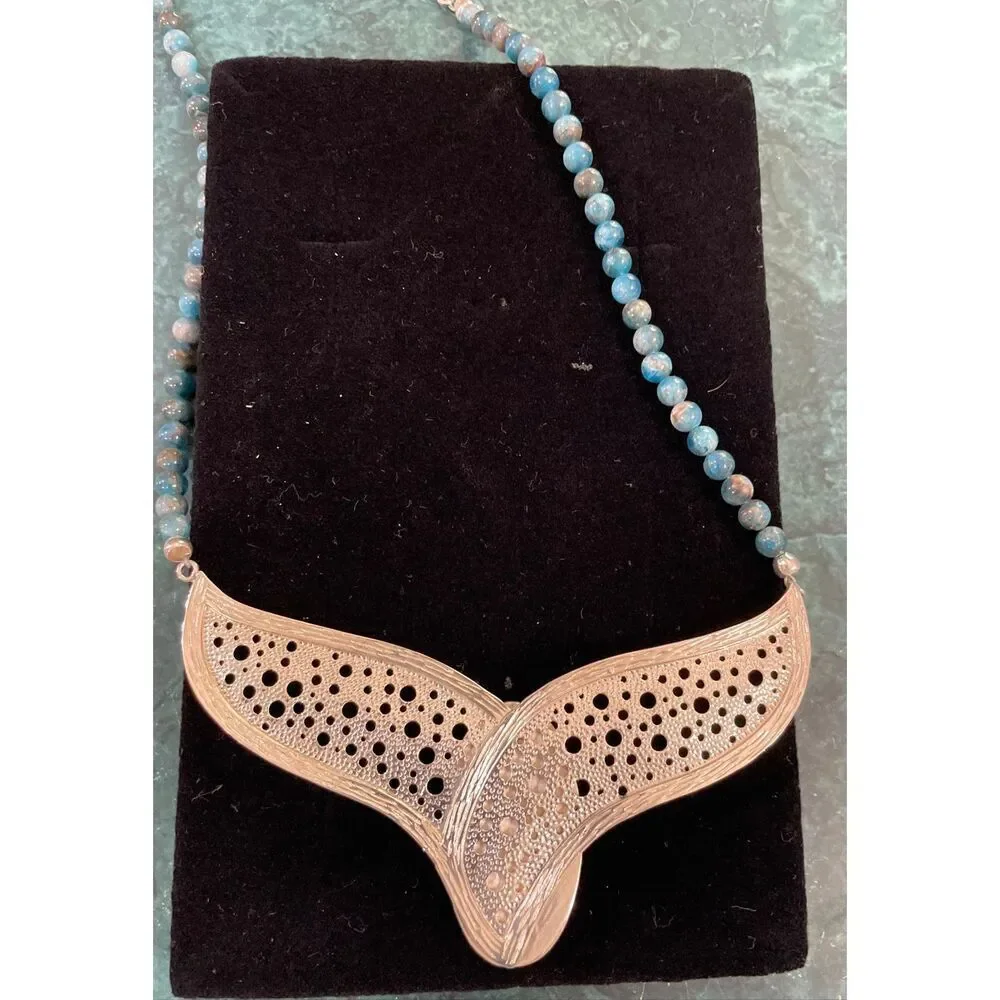 Jay King Mine Finds Sterling Silver Apatite Necklace – Statement Pendant